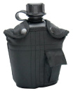 US-Feldflasche (1L) mit Tasche, schwarz